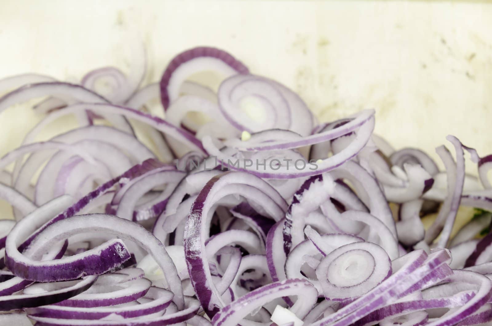 fresh sliced onions