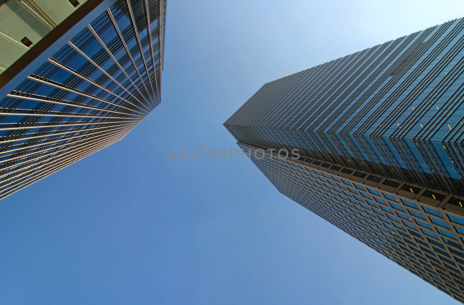 City buildings and skyscrapers