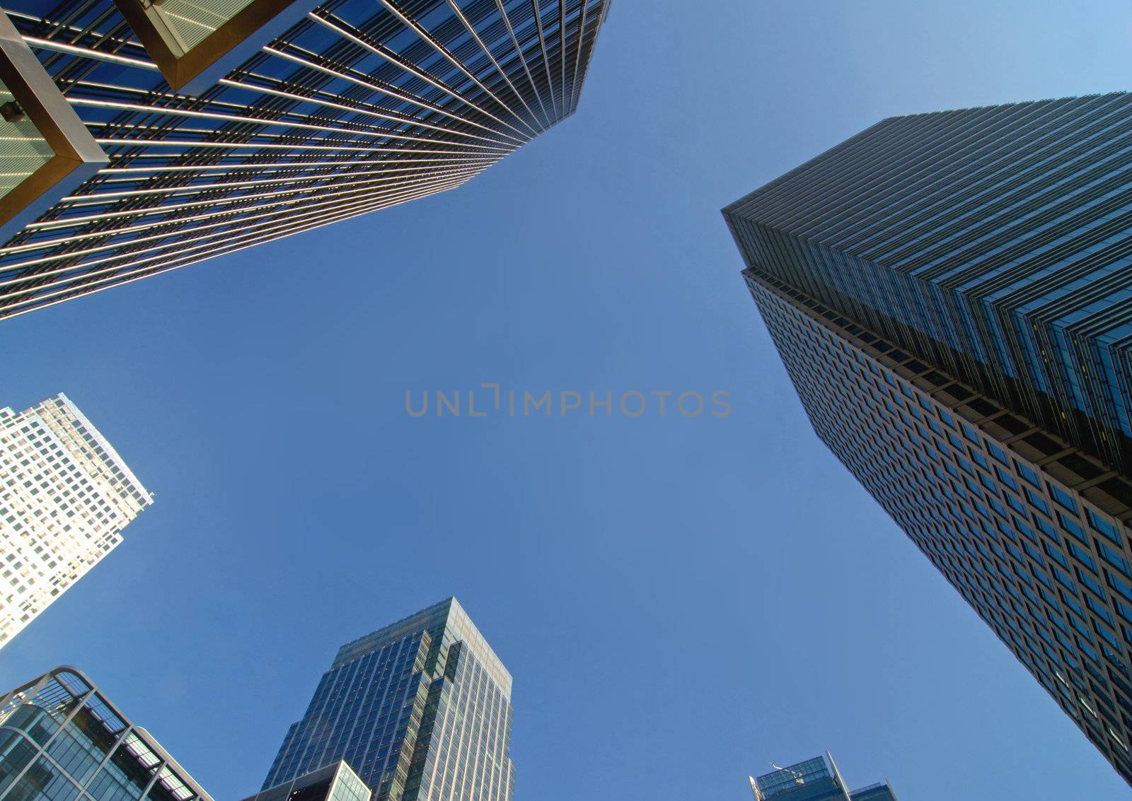 City buildings and skyscrapers in London