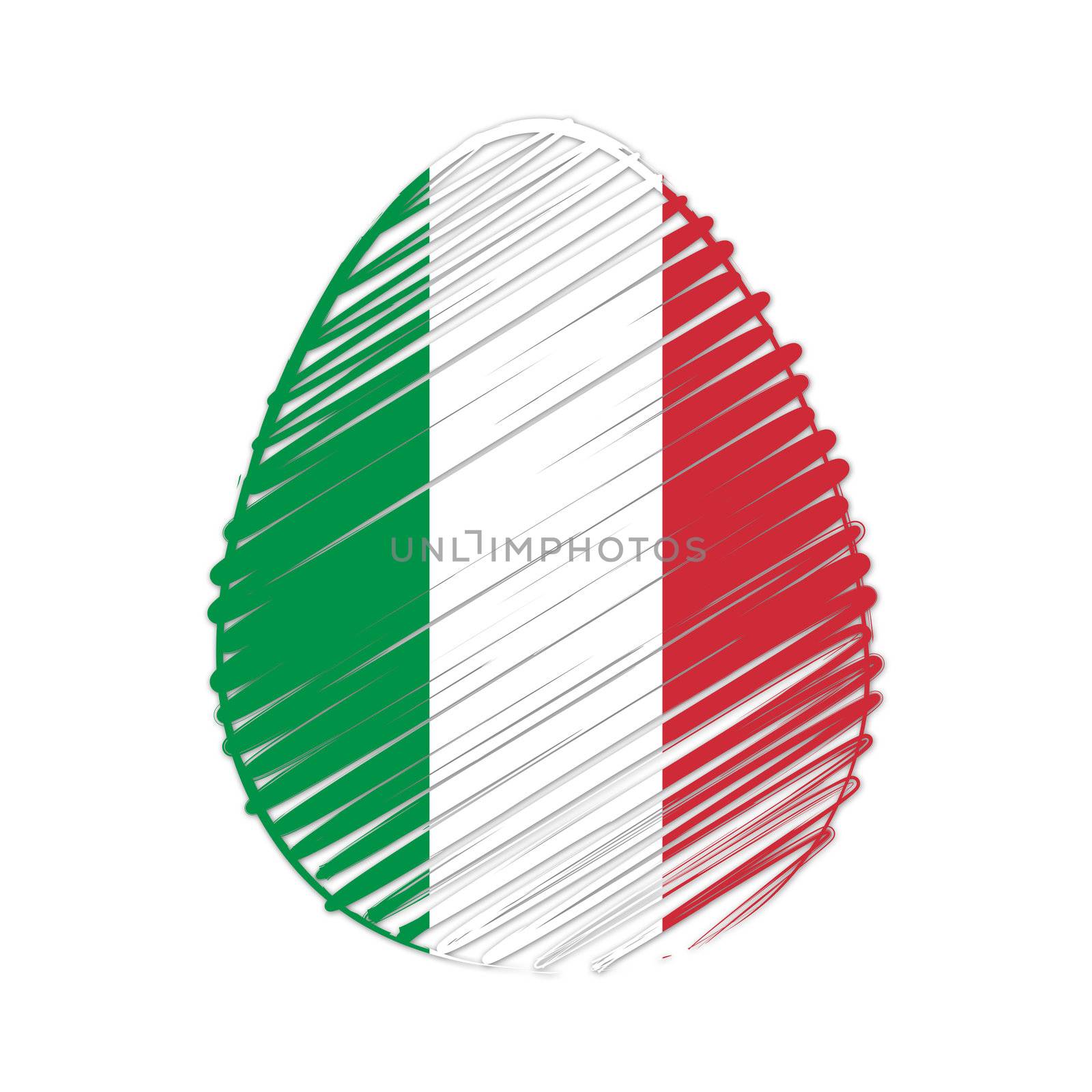 Italian flag in easter egg by marinini