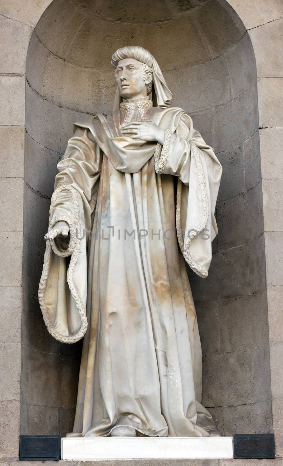 sculpture old detailed of Barcelona, Spain