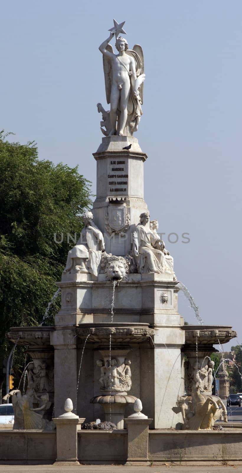 sculpture detailed old of Barcelona, Spain