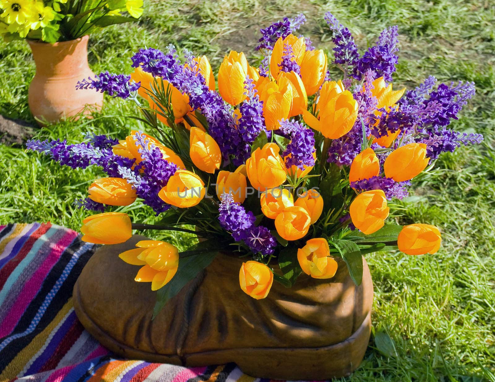 fresh tulips yellow spring flower