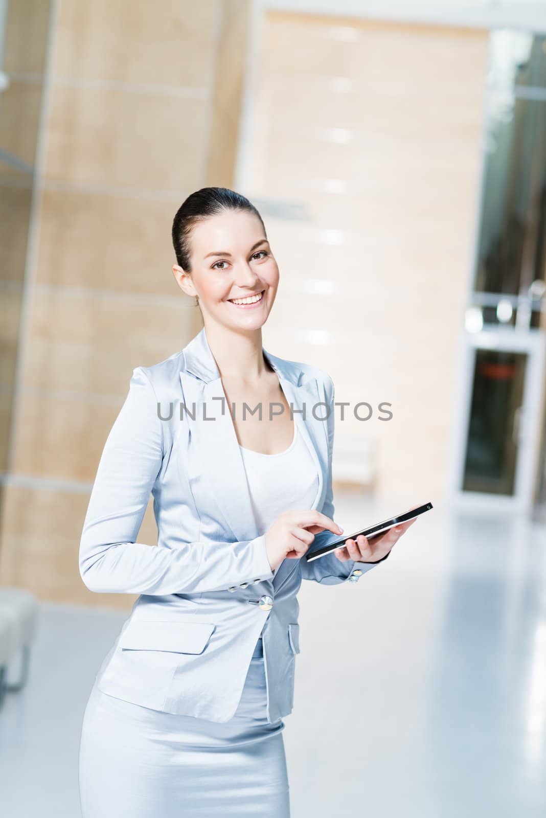 business woman with tablet pc by adam121