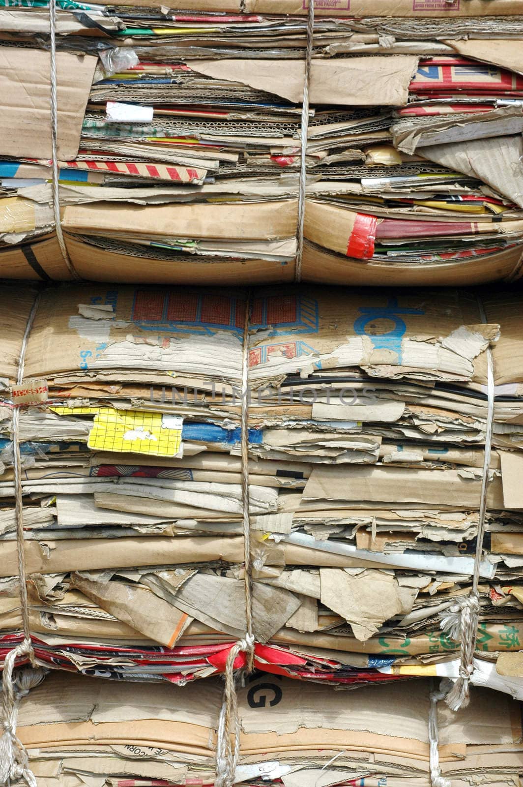 pile of old cardboard boxes for recycling