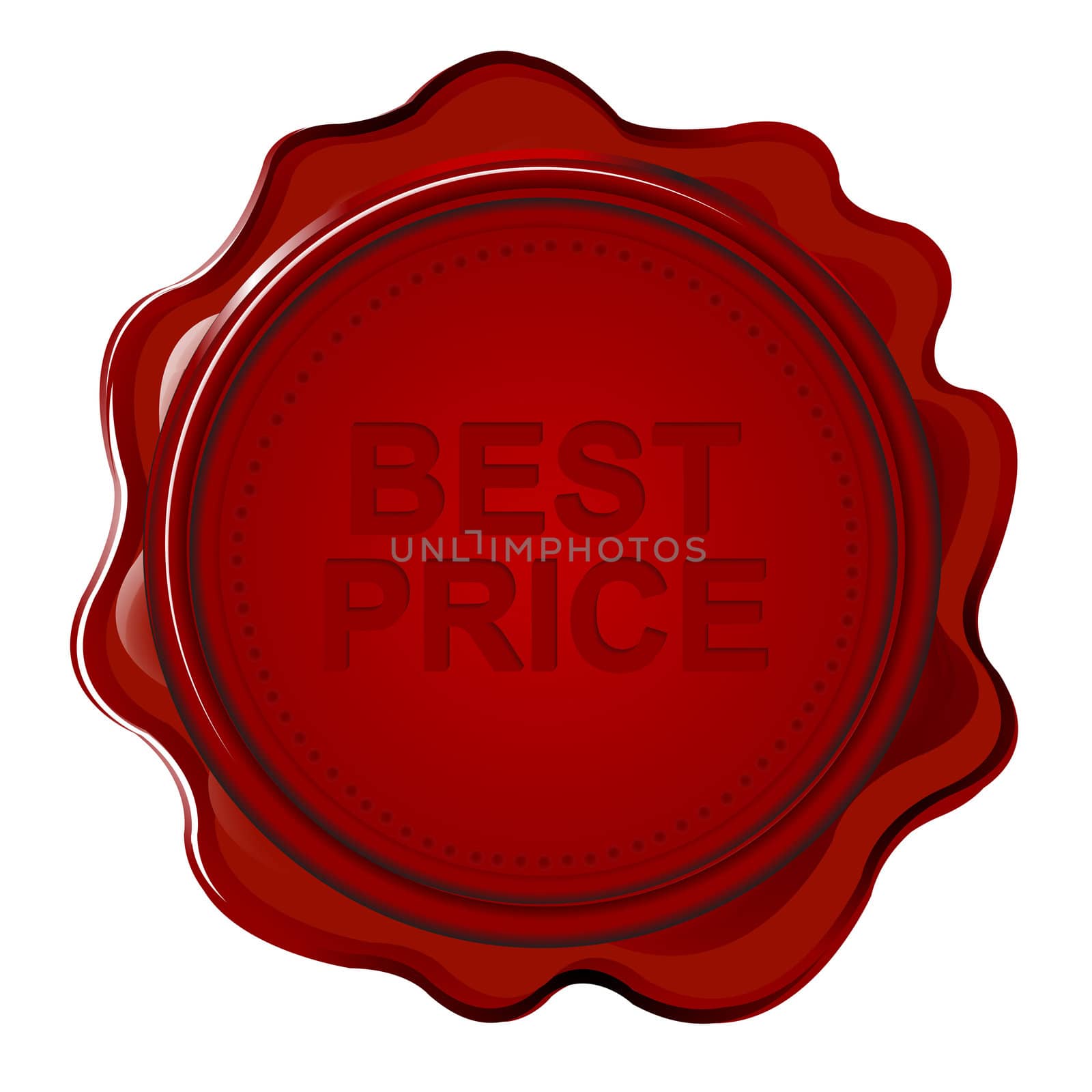 Wax seal with text Best price by hibrida13