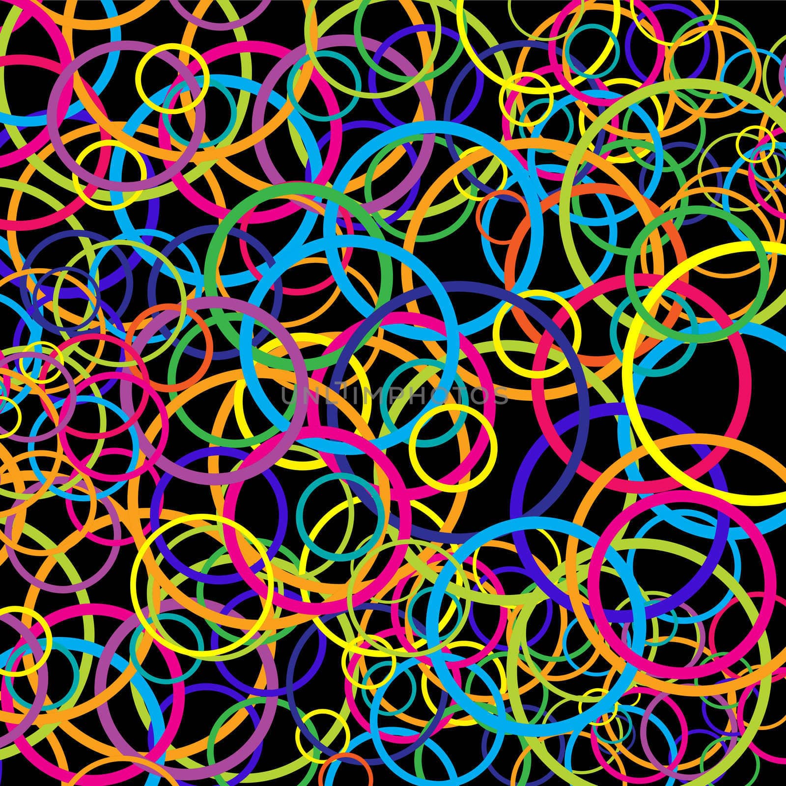 Background with neon colored circles by hibrida13