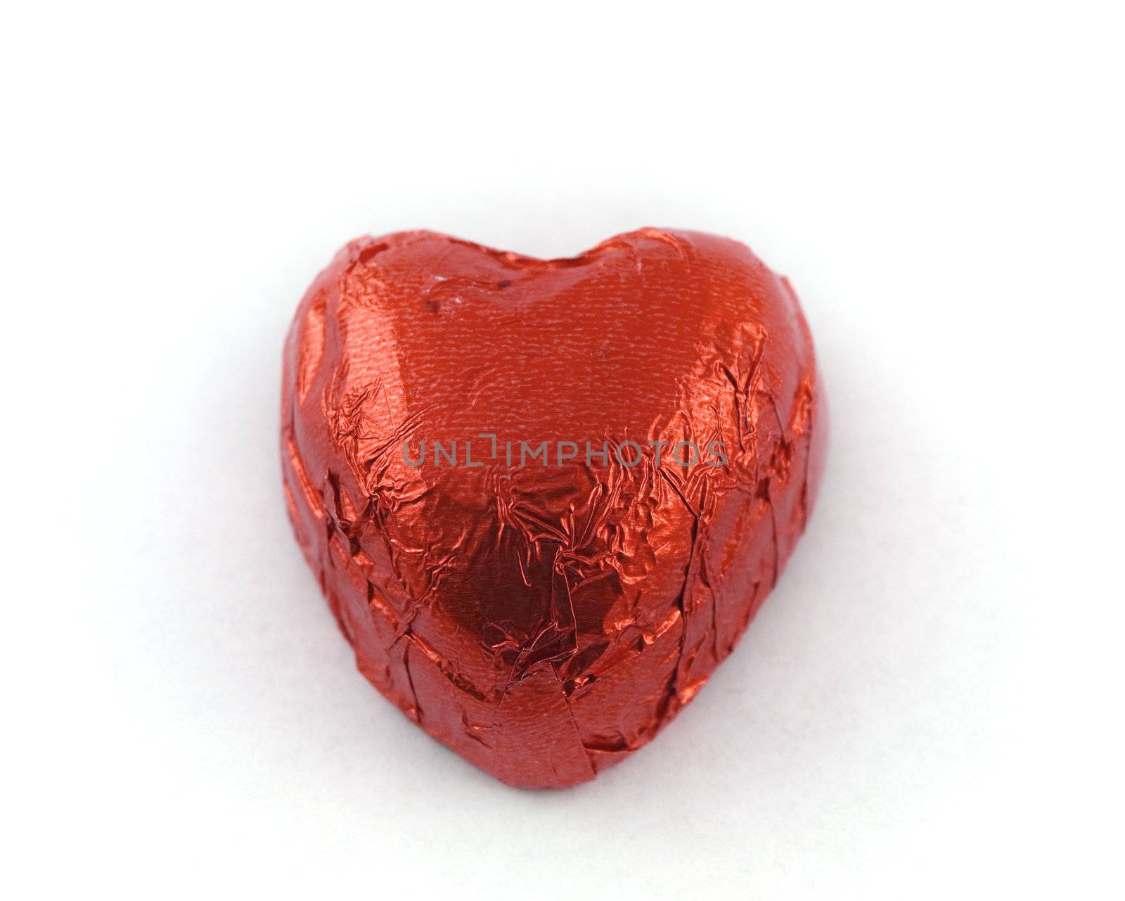 Heart Shaped Chocolate in Red Tin Foil