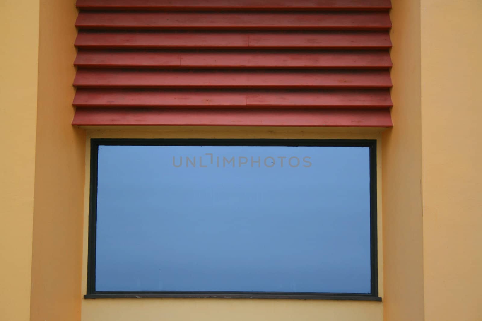 Close up of a modern building window.
