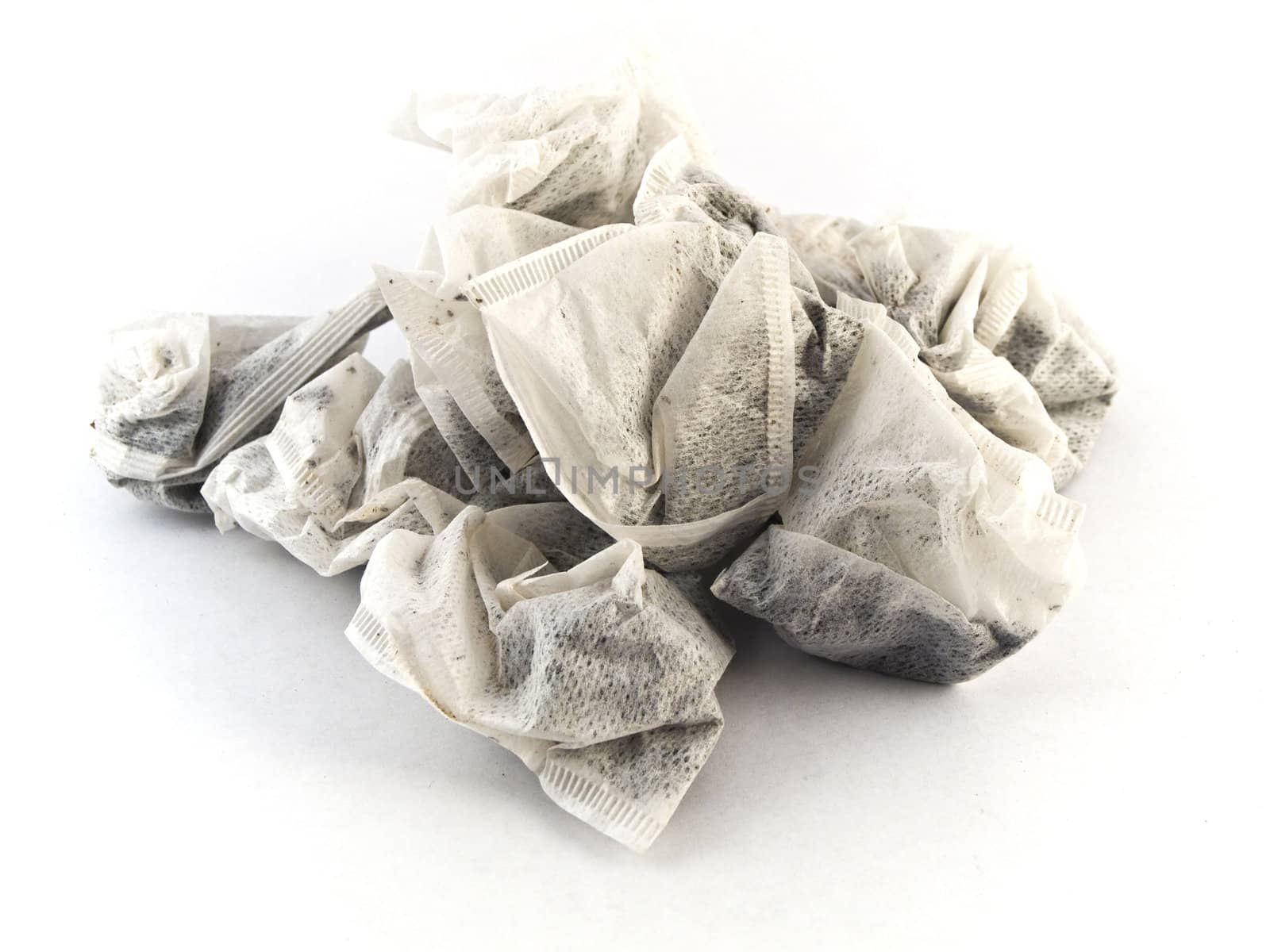 Tea Bags on White Background by bobbigmac