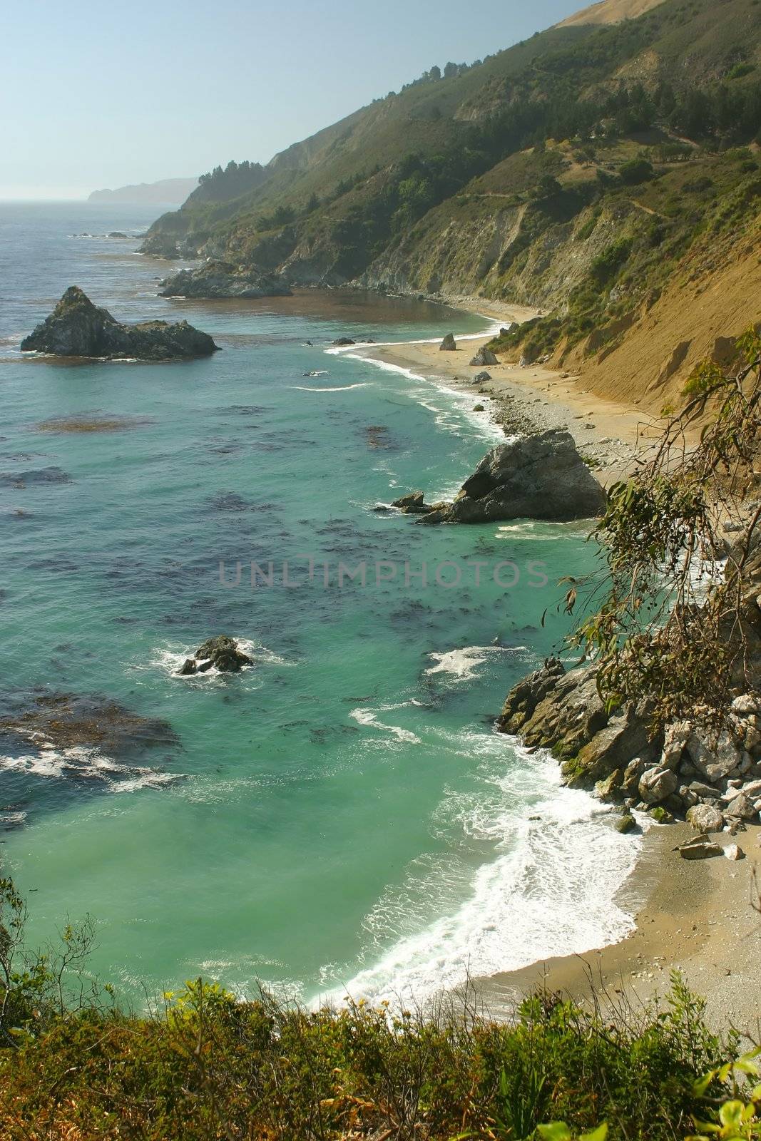 Pacific Ocean coast in Big Sur, California