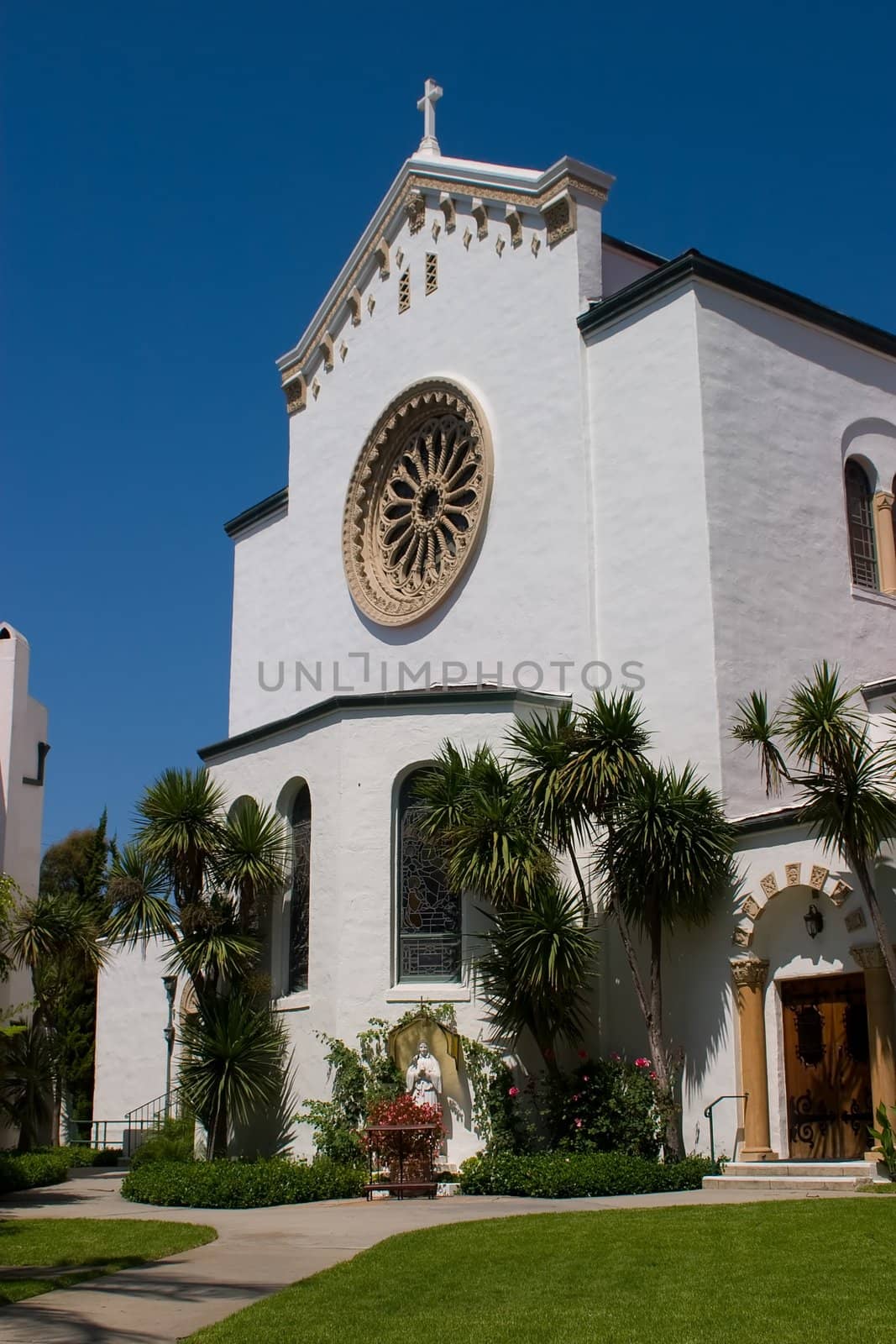 Historic Spanish mission in Santa Barbara, California
