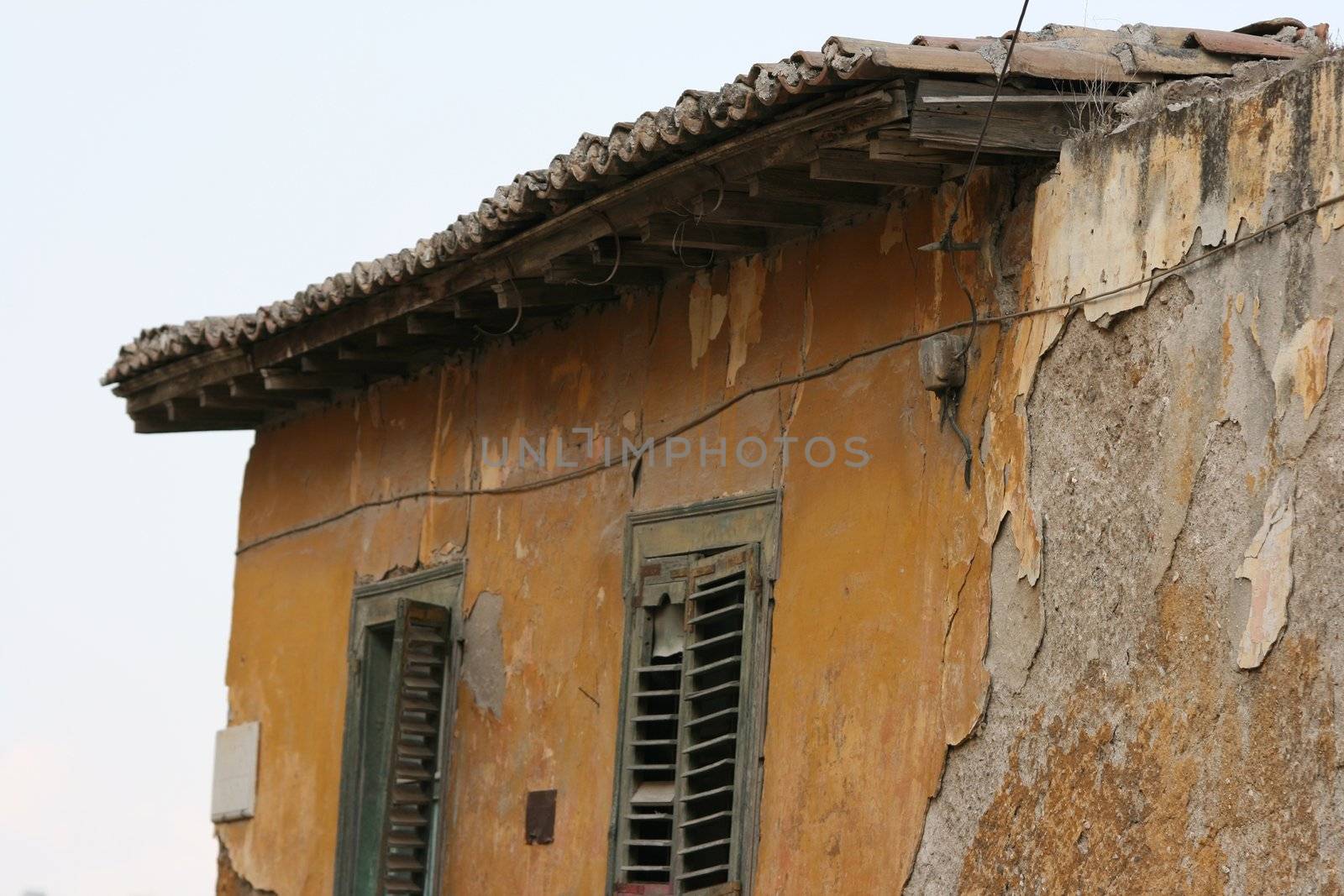 abandoned old house in athens greece