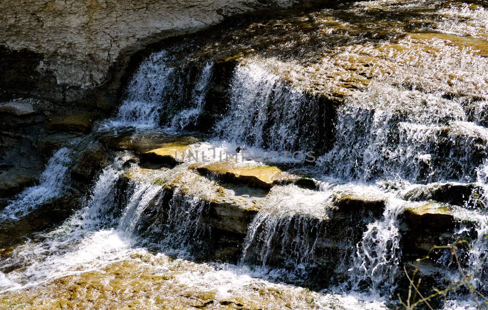 Chalk Ridge Texas Waterfall by RefocusPhoto
