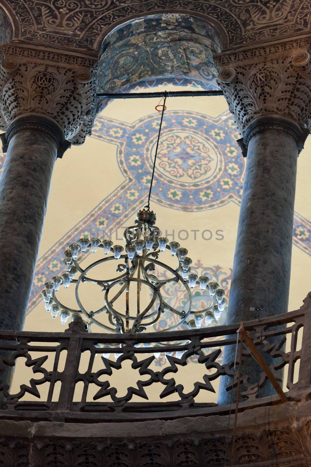 Interior of the Hagia Sophia in Istanbul. Turkey 