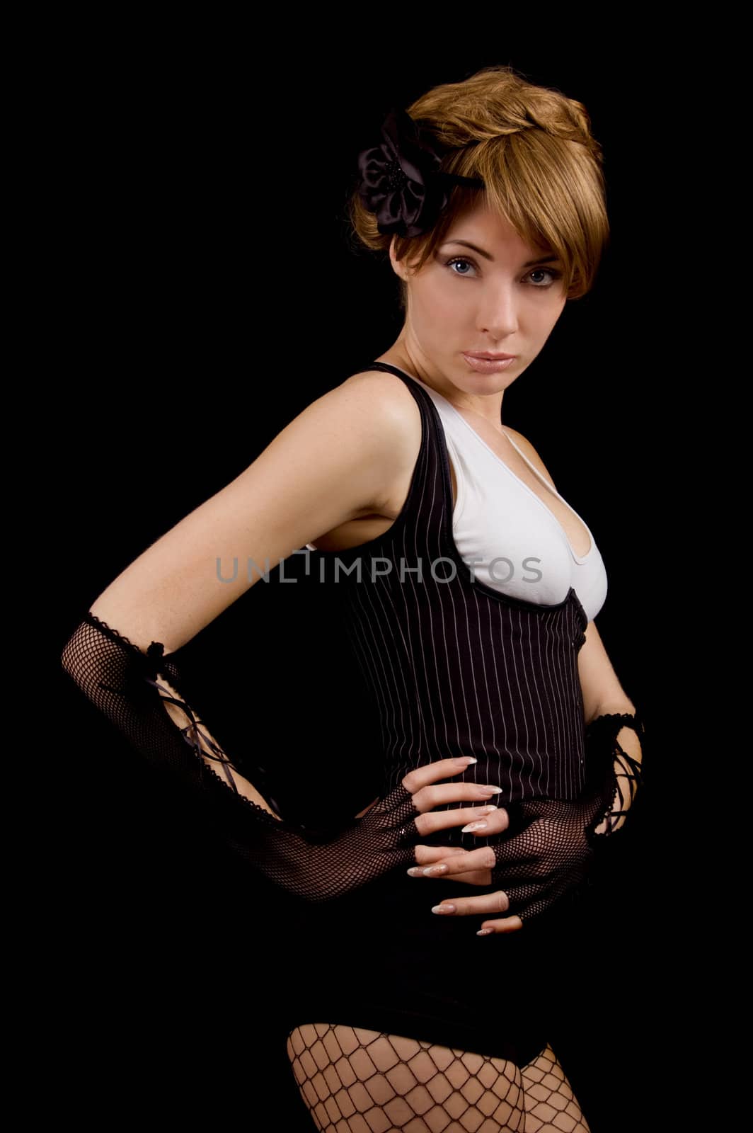 Retro styled woman in corset by Angel_a