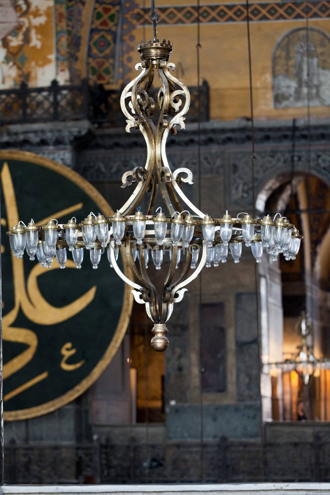 Interior of the Hagia Sophia in Istanbul. Turkey 