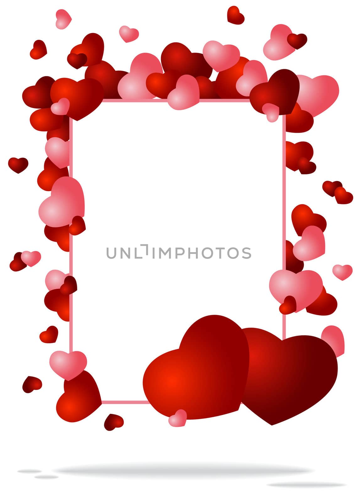 congratulatory background with two hearts vector illustration