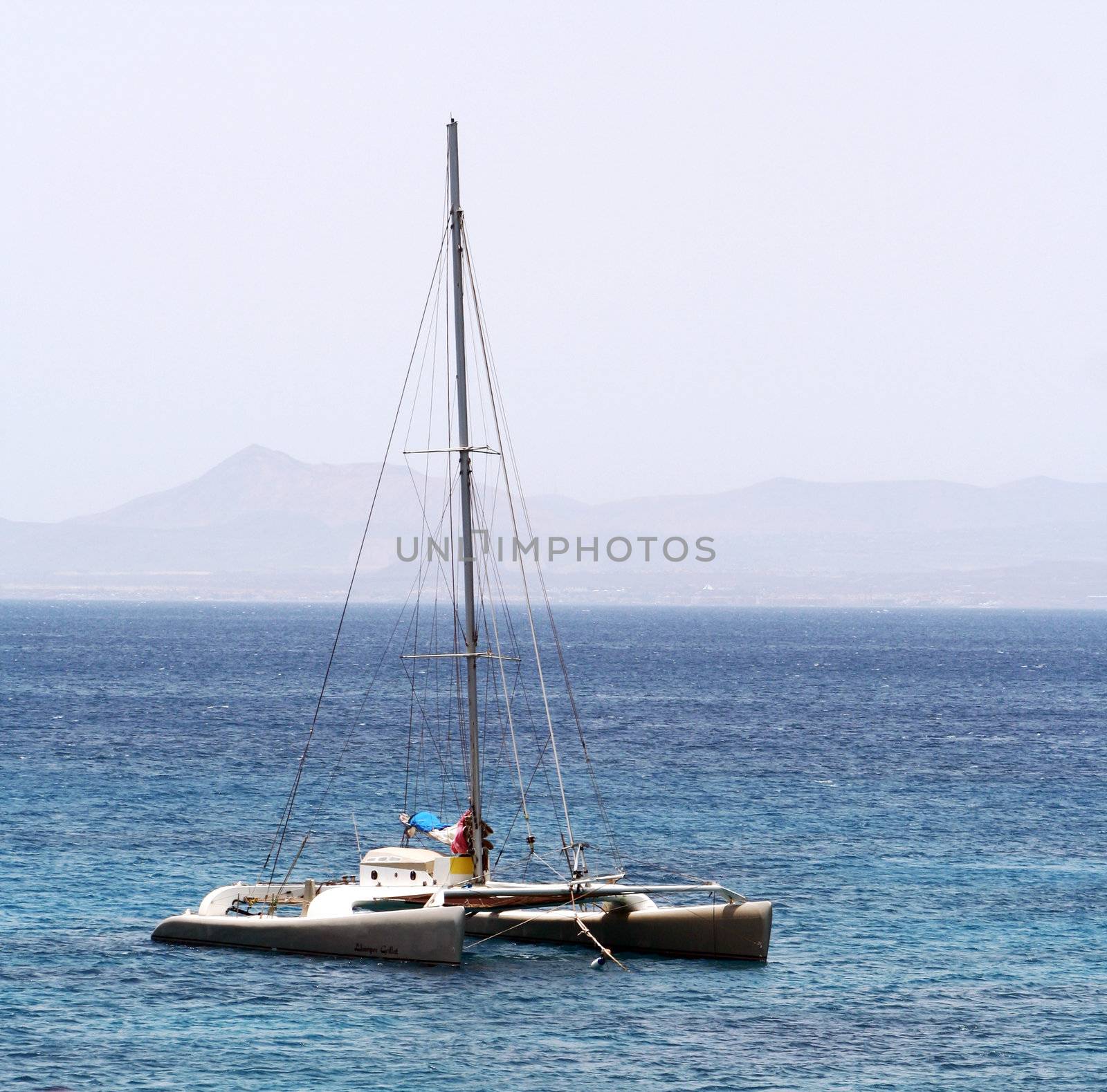 Landscape view from the isle of Lanzarote, Canarias.