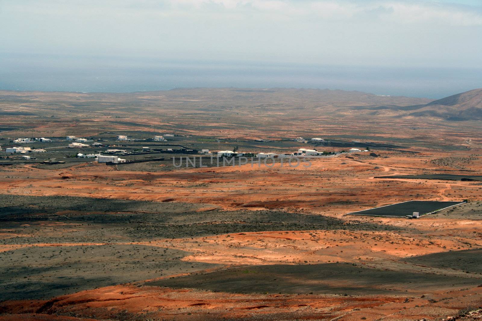 Landscape view from the isle of Lanzarote, Canarias.