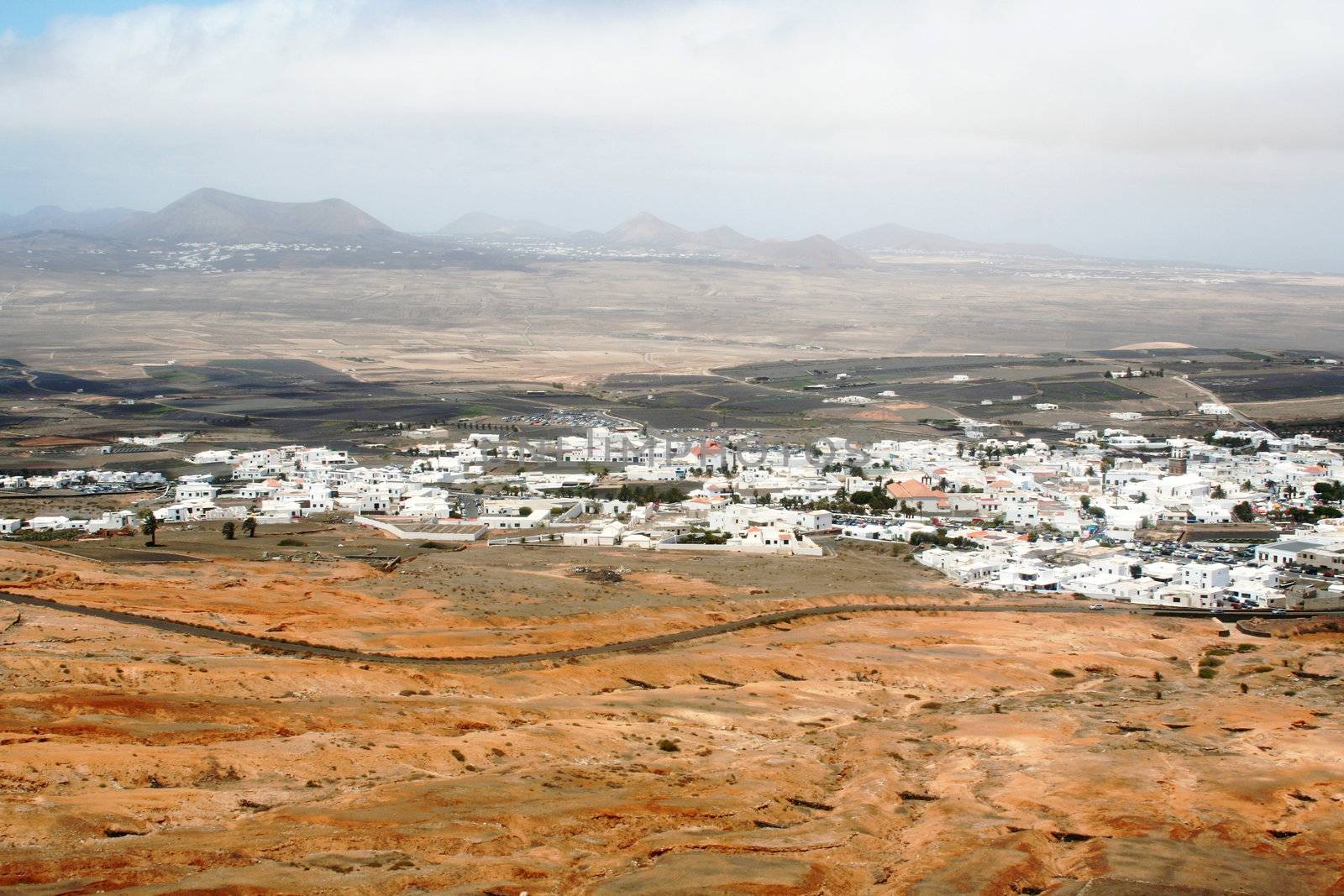 Landscape view from the isle of Lanzarote, Canarias.