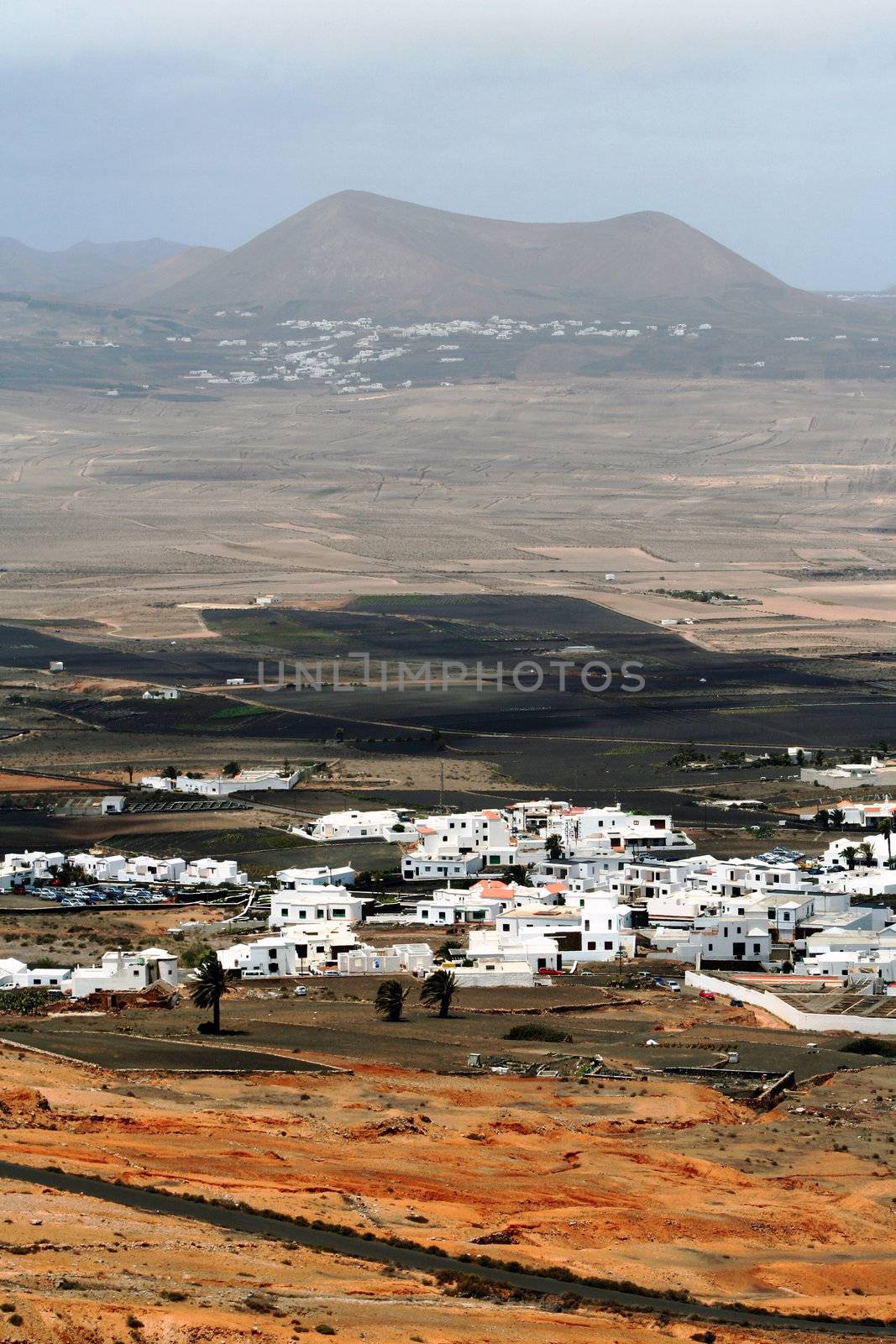 Landscape view from the isle of Lanzarote, Canarias.