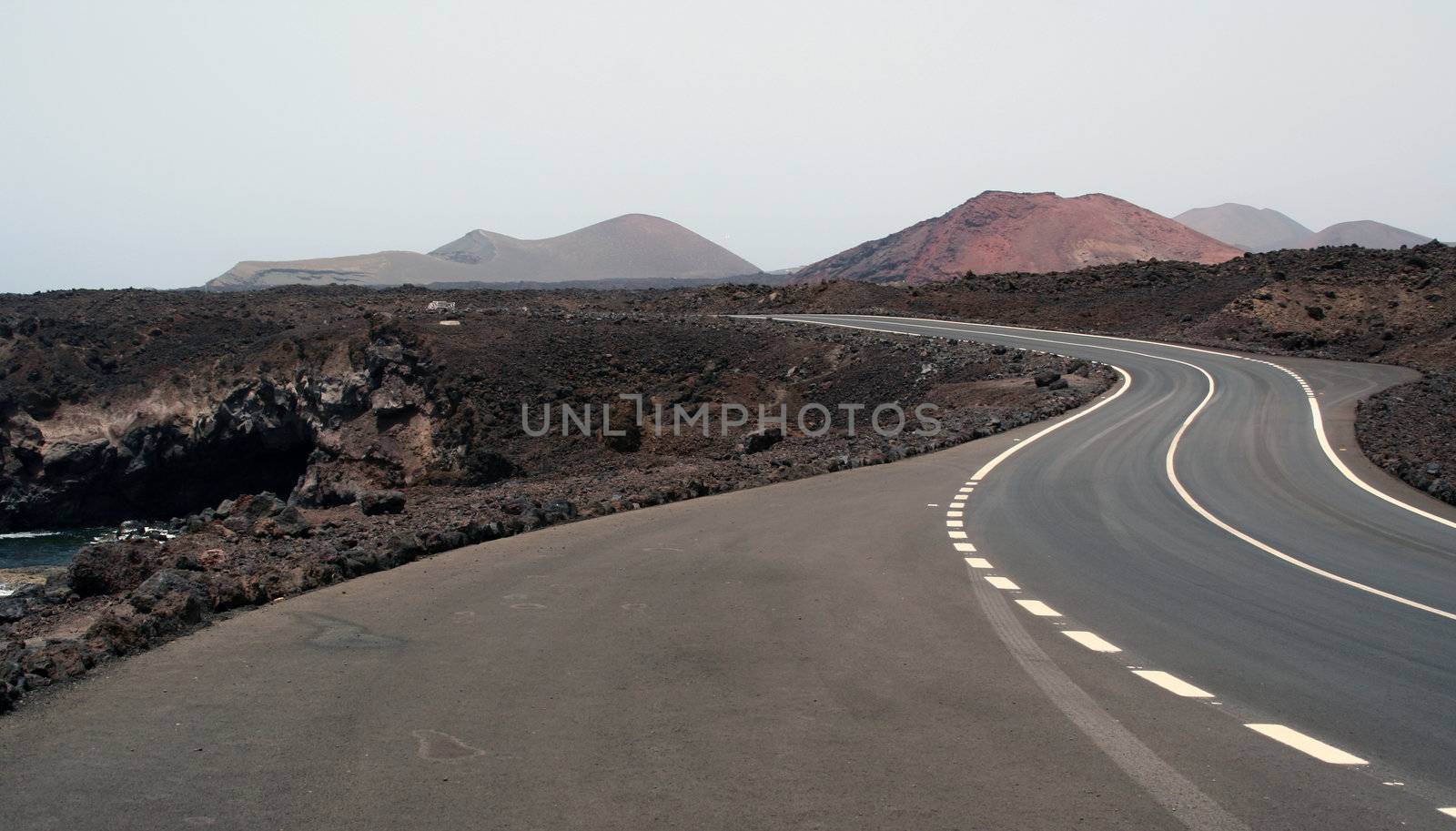 Landscape view from the isle of Lanzarote, Canarias.