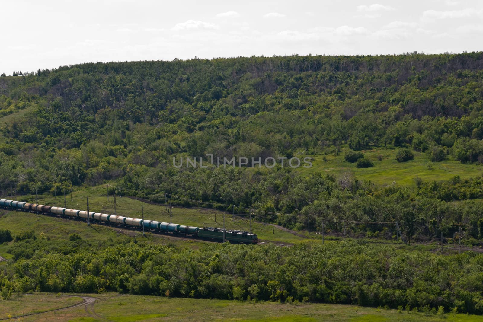 Summer Landscape with Railway by y_serge