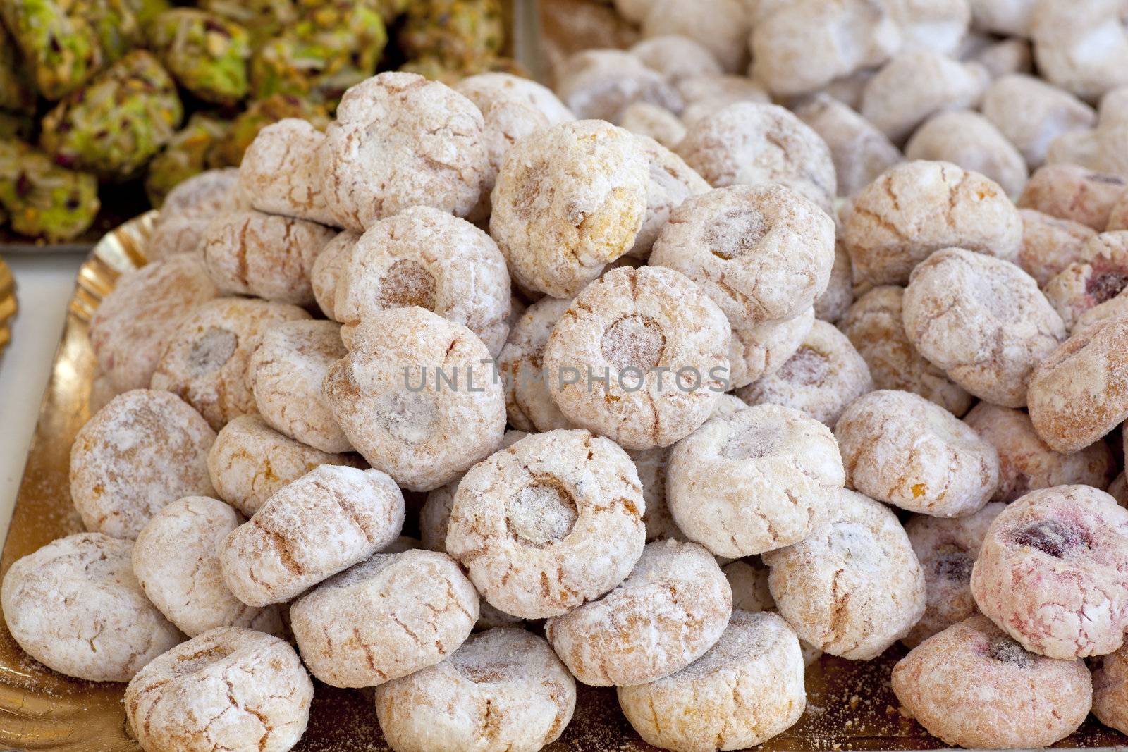 Delicious Sicilian Paste di mandorle on tray