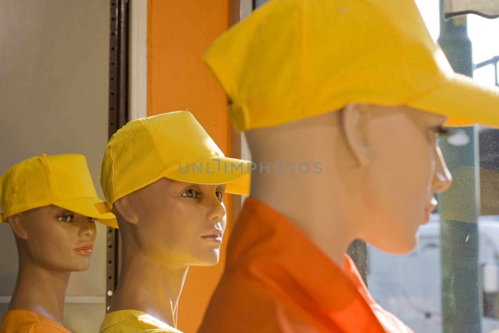 Mannequins in a shop window