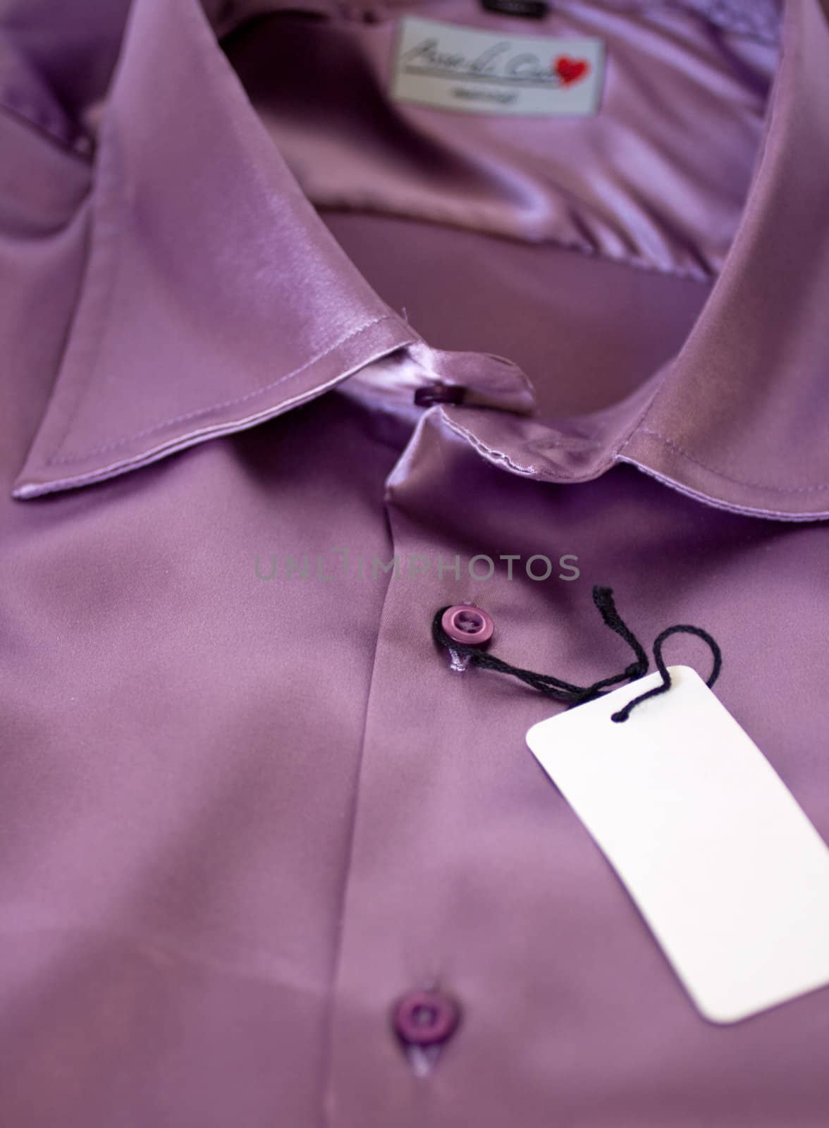 Close up of an elegant purple shirt