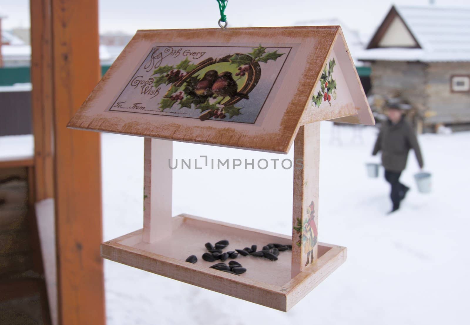 Feeder for the birds on winter