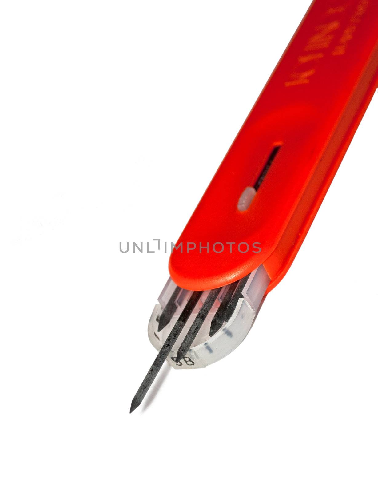 Lead pencil on white background