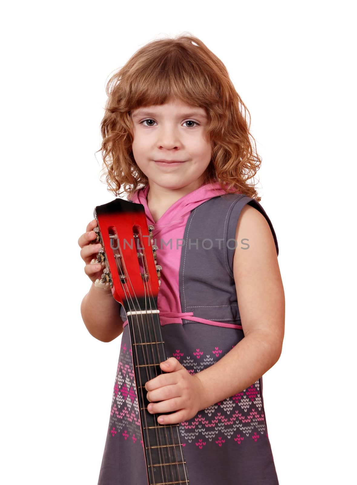 little girl posing with guitar
