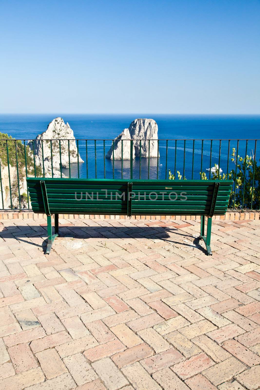 Summertime at Capri, beautiful isle in Naples Gulf, Italy