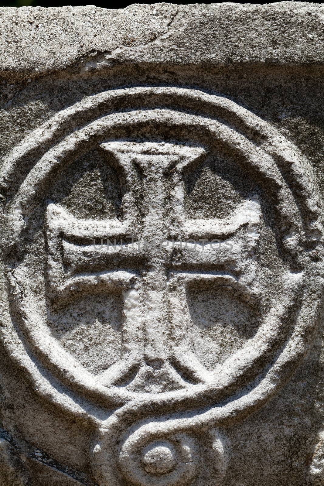 Istanbul - early Christian bas-reliefs with Hagia Sophia