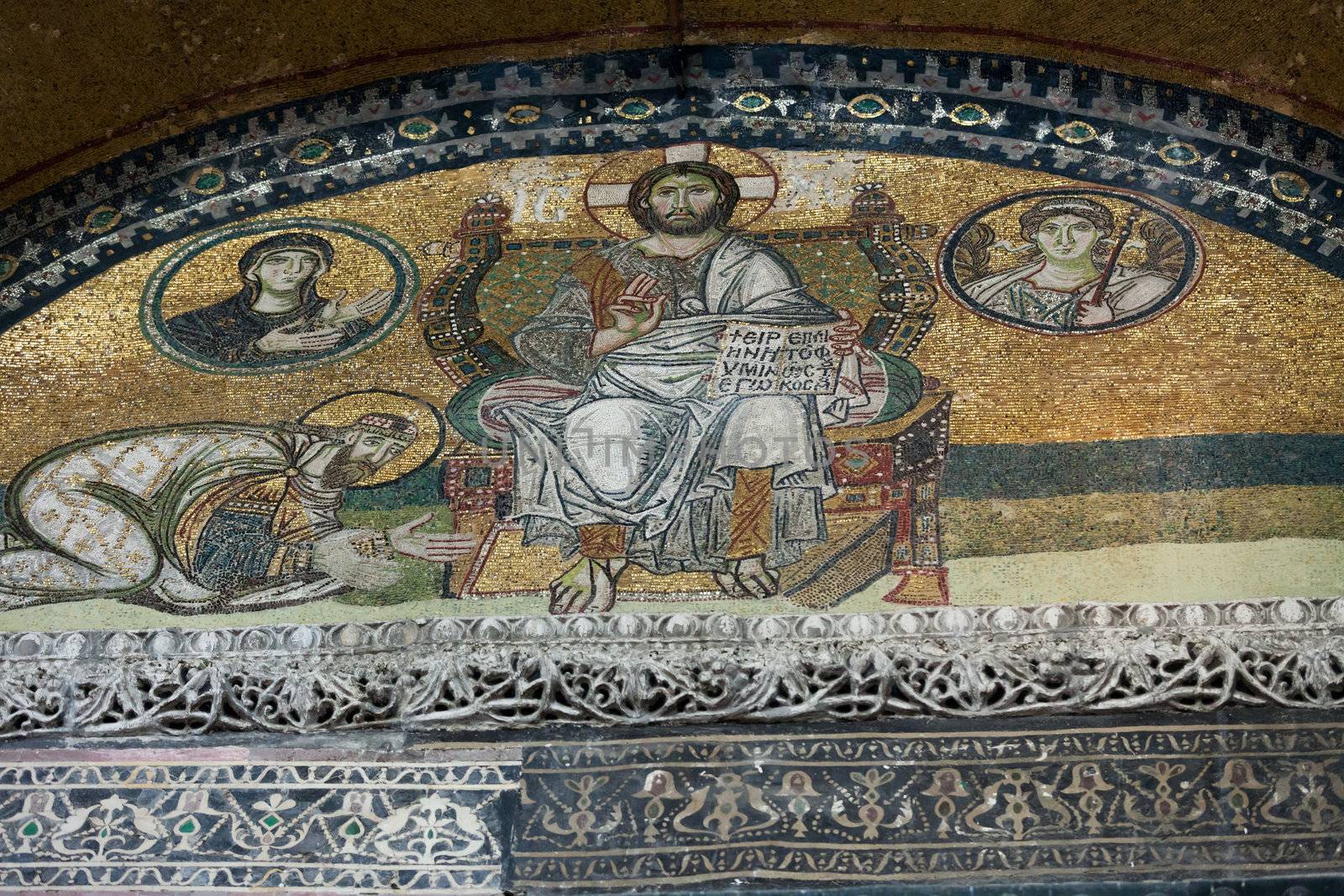 Interior of the Hagia Sophia in Istanbul. Turkey 