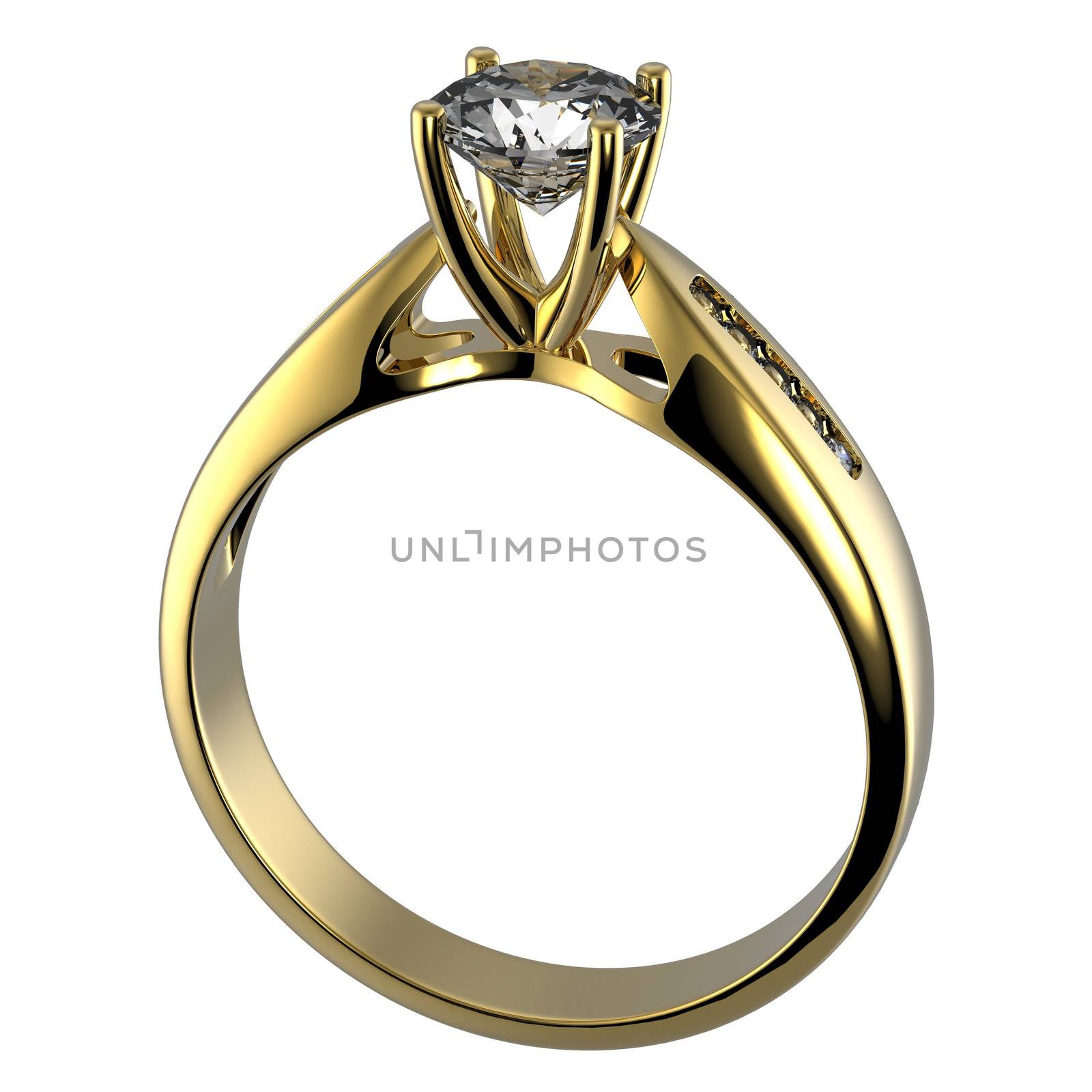 Ring with diamond isolated  by Rozaliya