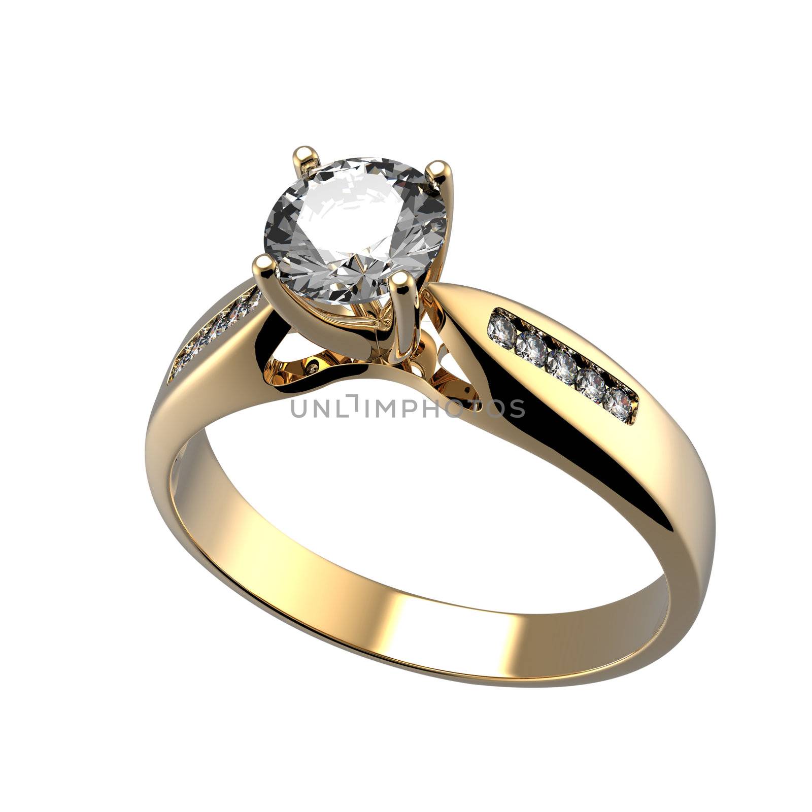 Ring with diamond isolated  by Rozaliya