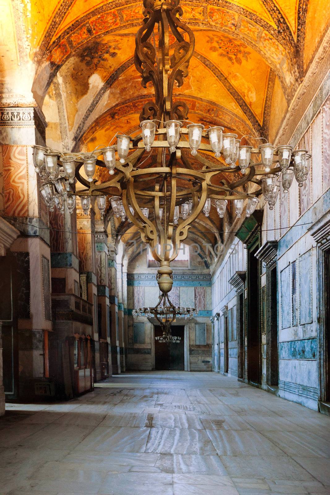 Interior of the Hagia Sophia in Istanbul. Turkey 