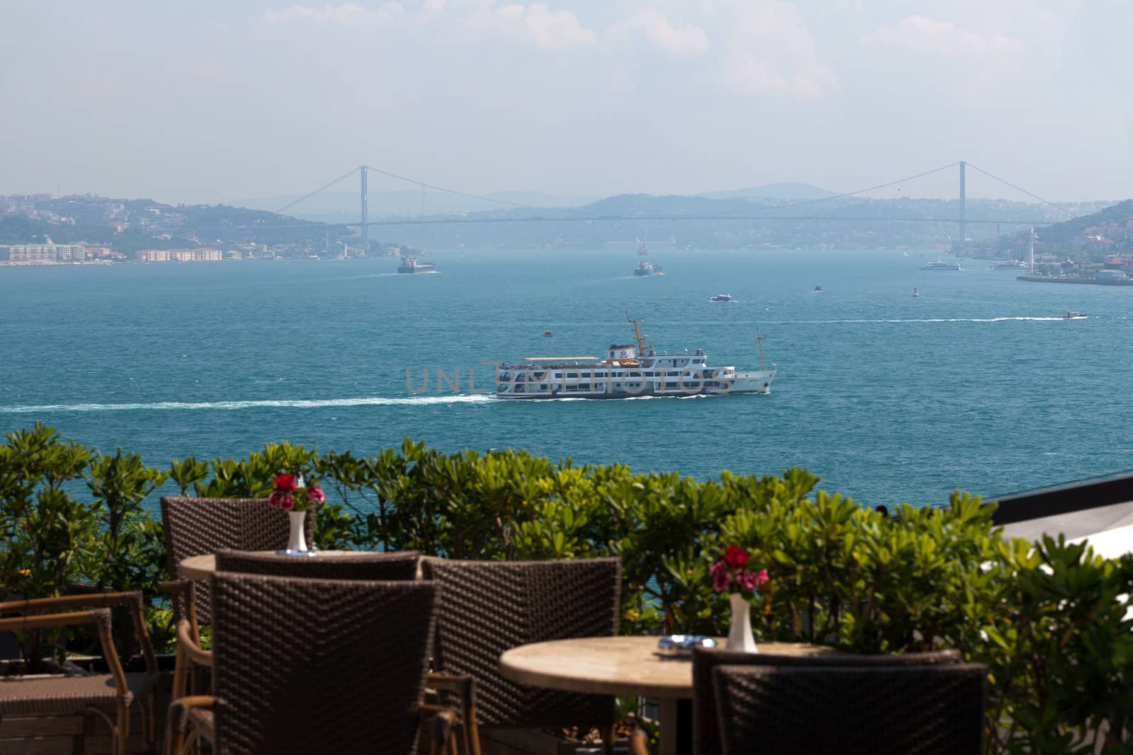 Istanbul - the view on the strait Bosphorus from the palace Topkapi