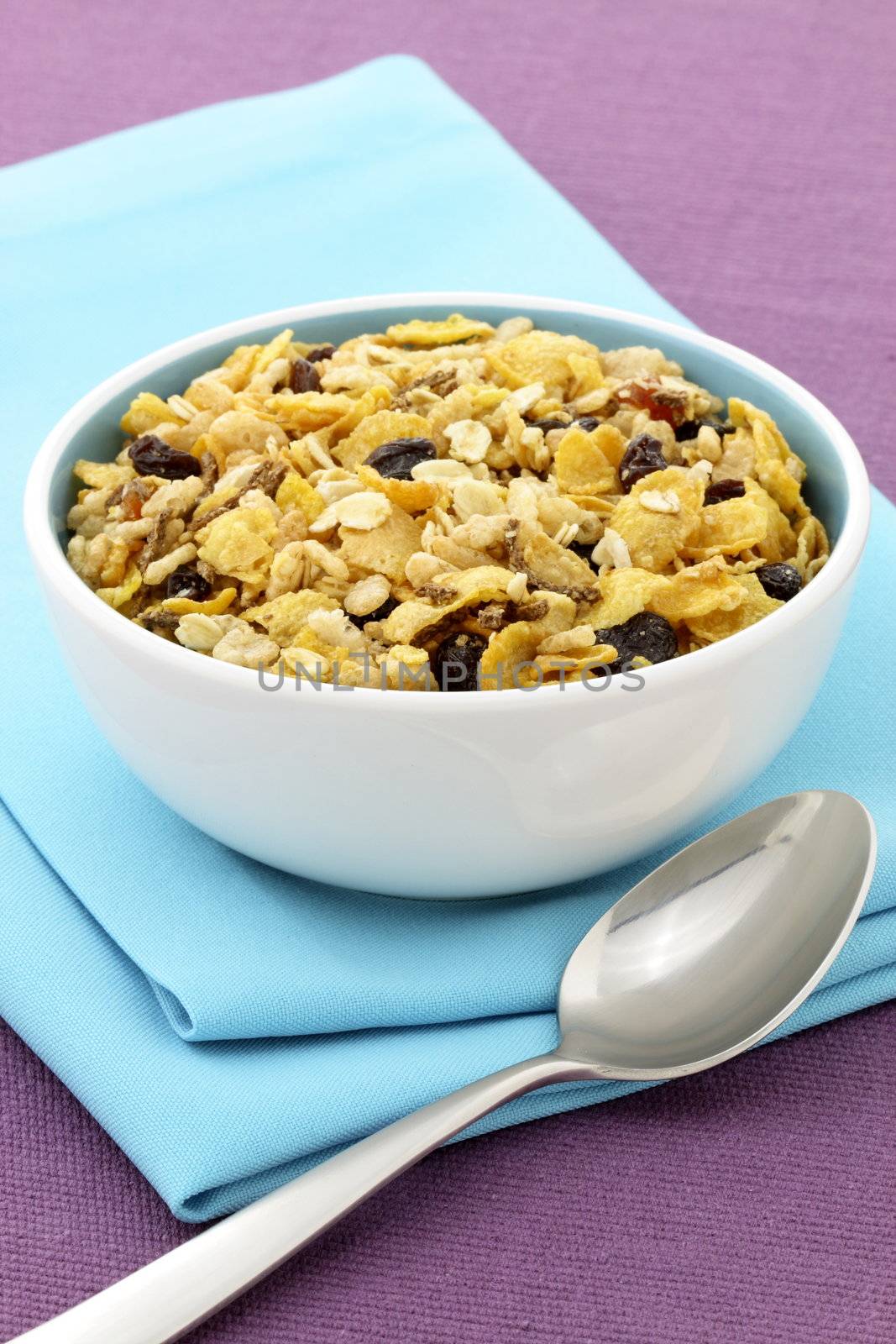 delicious and healthy granola or muesli, with lots of dry fruits, nuts and grains.