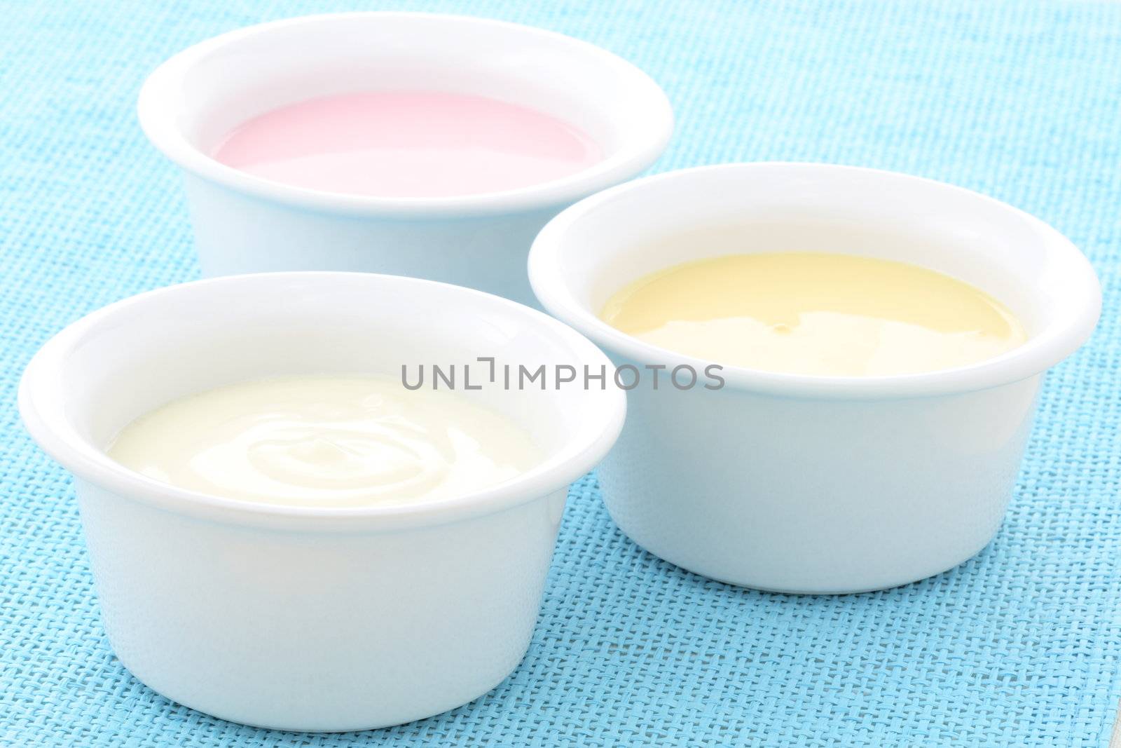 fresh and delicious creamy assorted yogurts a healthy, nutritious and smooth snack