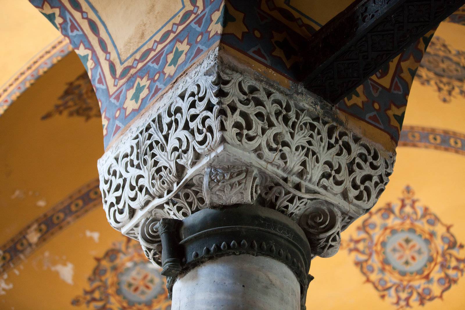 Interior of the Hagia Sophia in Istanbul. Turkey 