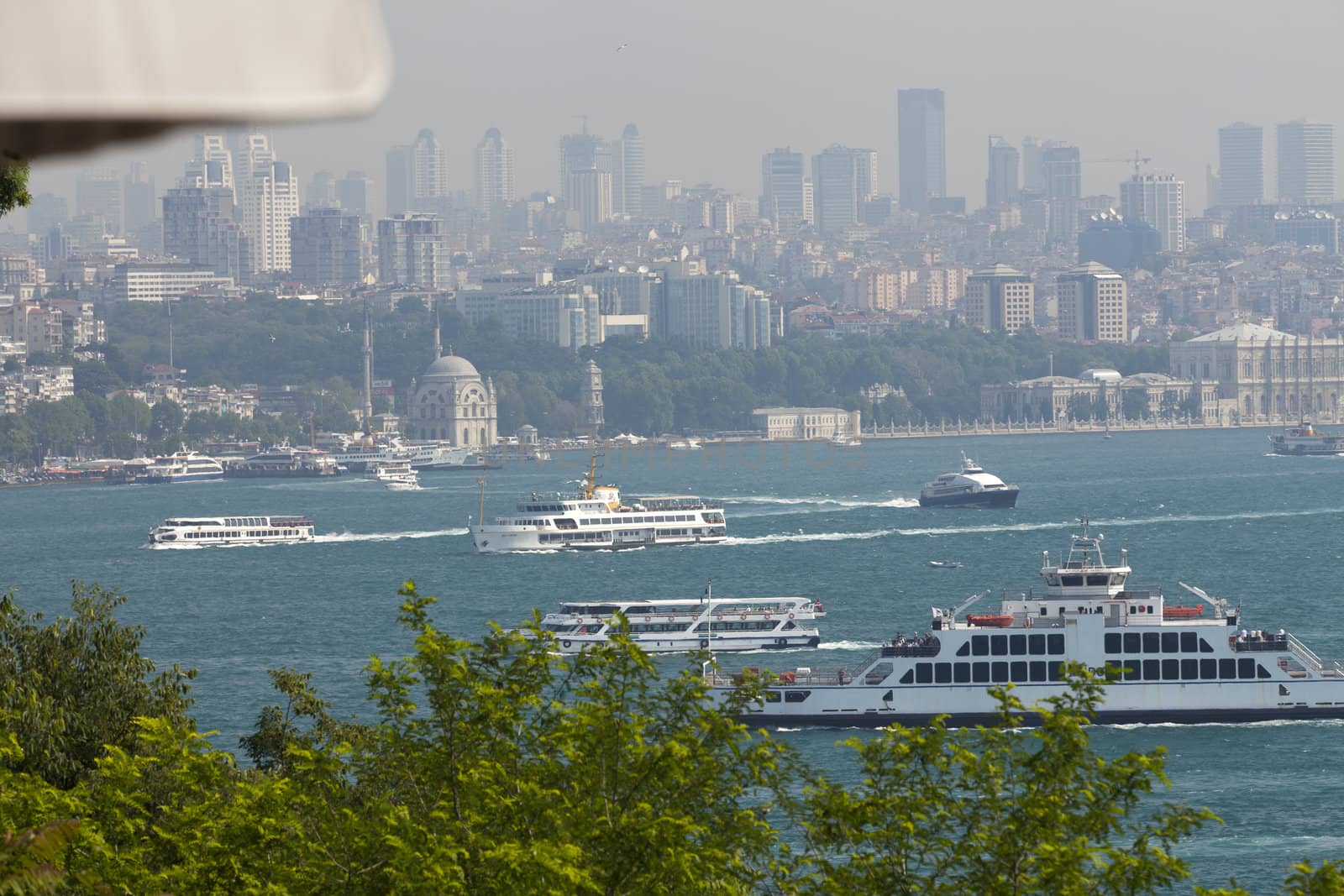 Istanbul - the view on the strait Bosphorus from the palace Topkapi