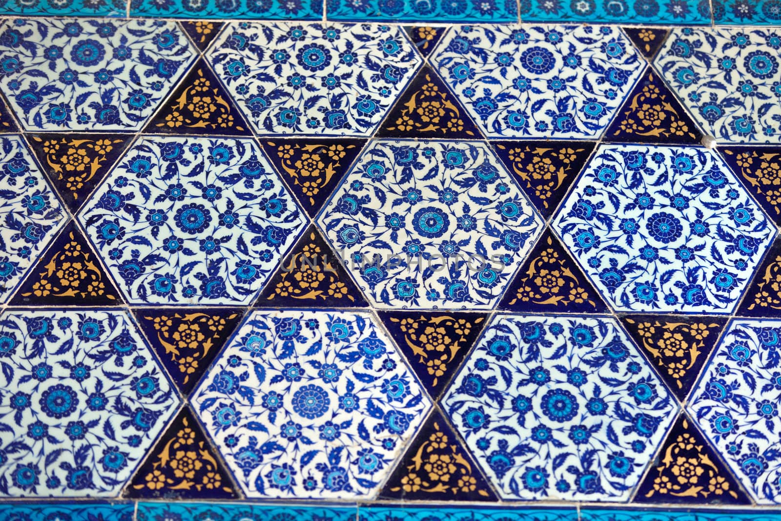 Handmade Tiles. Topkapi Palace in Istanbul,Turkey