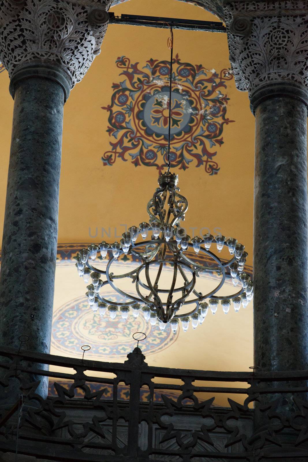 Interior of the Hagia Sophia in Istanbul. Turkey 