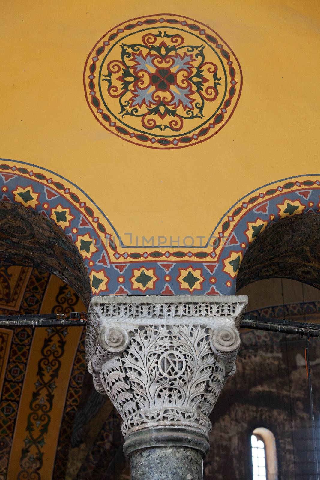 Interior of the Hagia Sophia in Istanbul. Turkey 