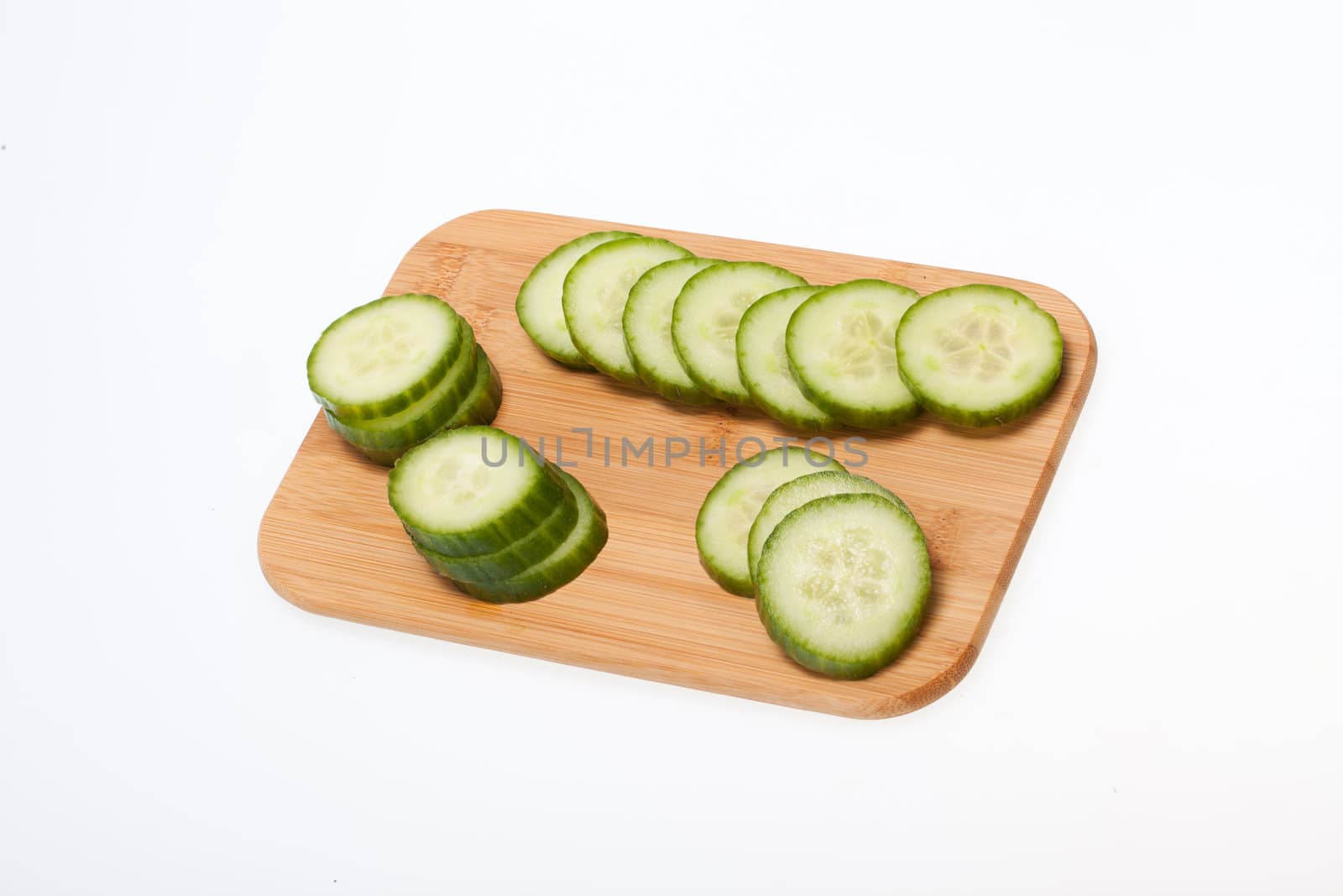 The green cucumber isolated on white background 