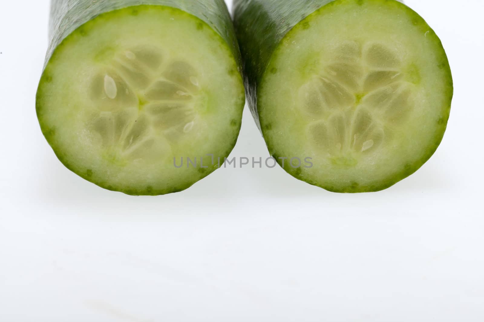 The green cucumber isolated on white background 